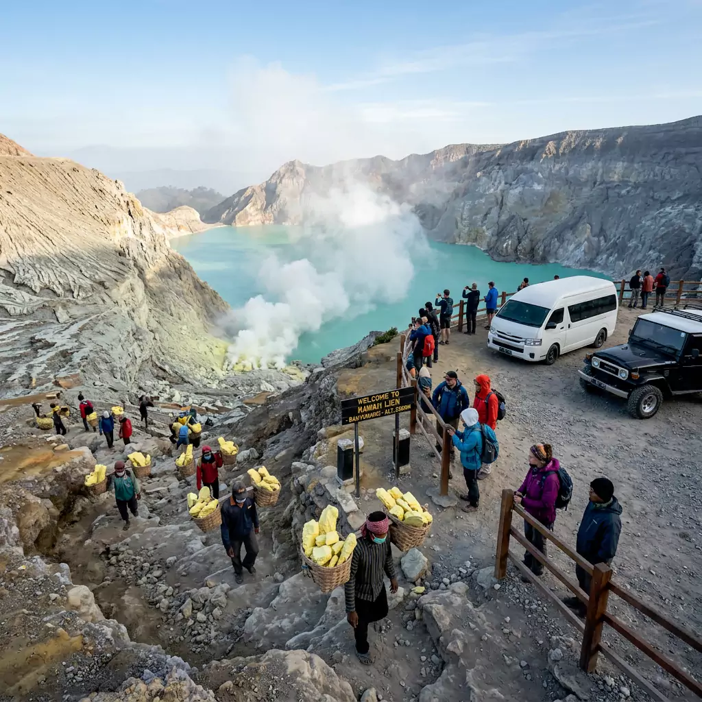 Ijen crater lake
