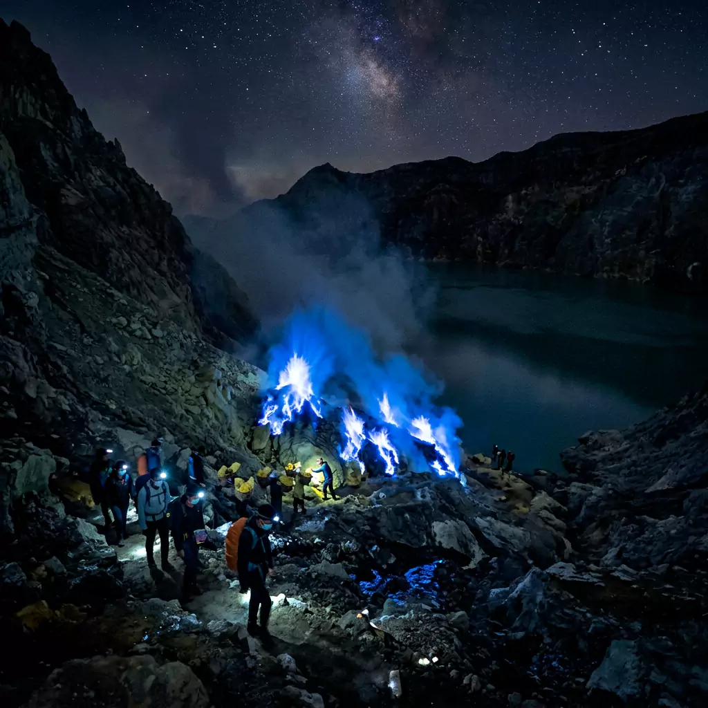 Ijen blue fire